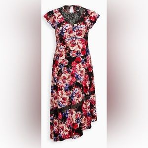 Gorgeous New Torrid MIDI Studio Knit Asymmetrical Dress 3 X